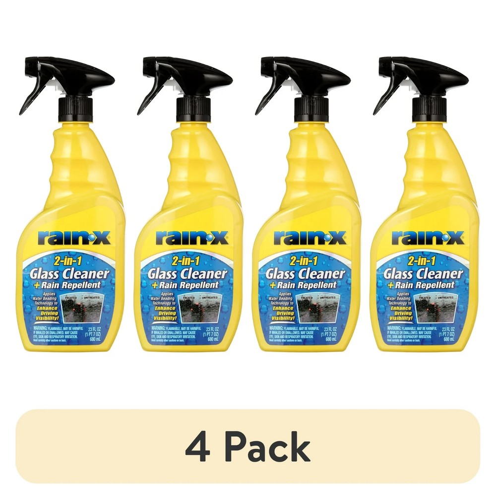 (4 pack) Rain-x Glass Cleaner + Rain Repellent, 23 oz – 5071268