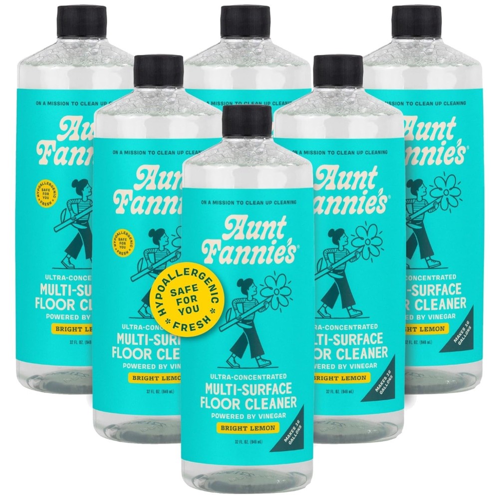 Concentrated Floor Cleaner, Bright Lemon Scent, 6-Pack