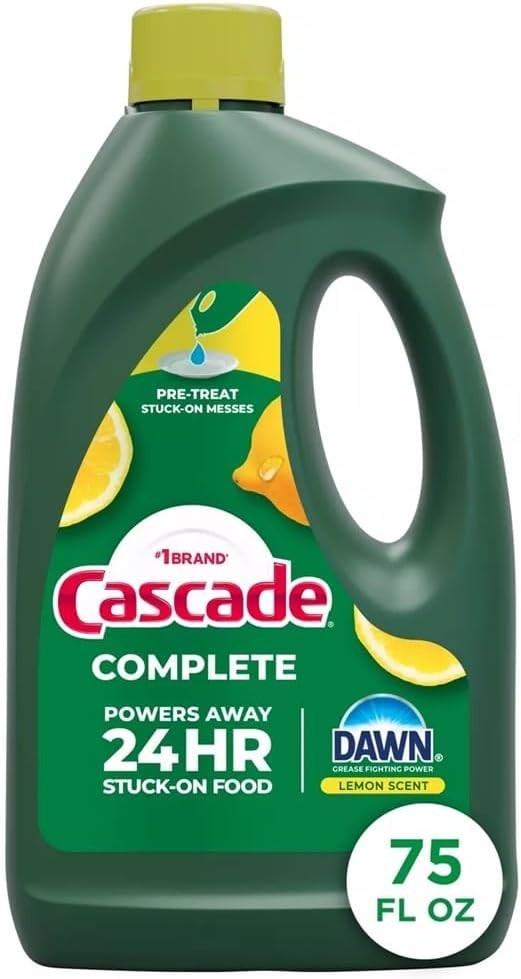 Cascade Complete Dishwasher Detergent Liquid Gel Citrus Scent Dish Soap 75 oz
