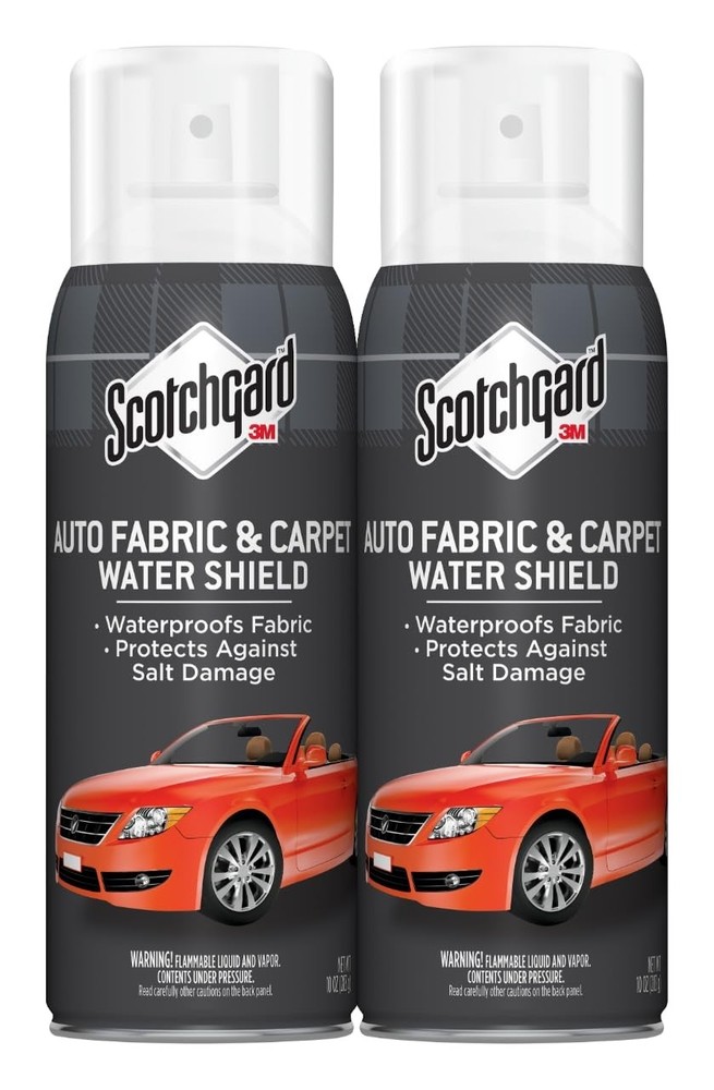 Scotchgard Auto Fabric & Carpet Water Shield, 20 Ounces (Two, 10 Ounce Cans)