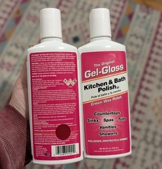 Set Of 2 GEL-GLOSS Kitchen Bath Polish Cream Wax Shines Seals Protect GG8 8oz –