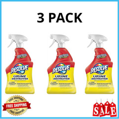 Resolve Urine Destroyer Pet Urine Stain & Odor Remover Spray 32 oz, 3 Pack