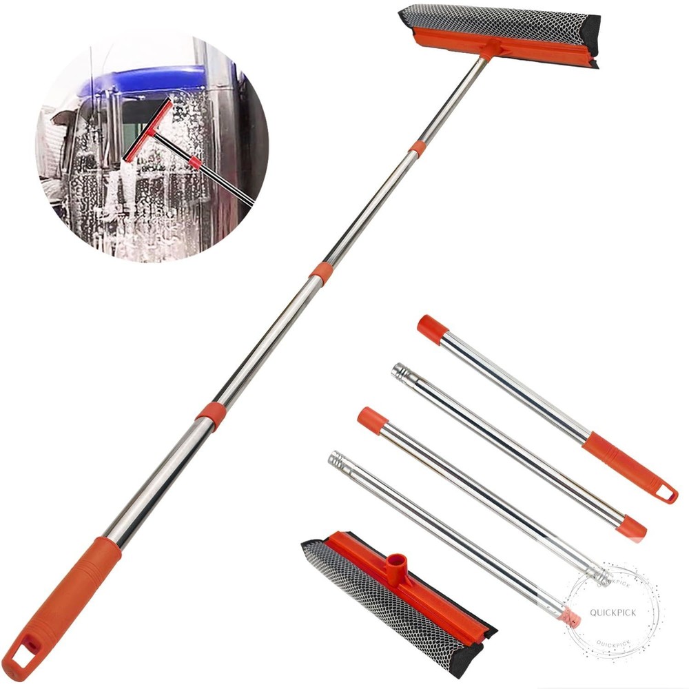 Window Squeegee for Window Cleaning, Squeegee Window Cleaner Tool 2 in 1 Car