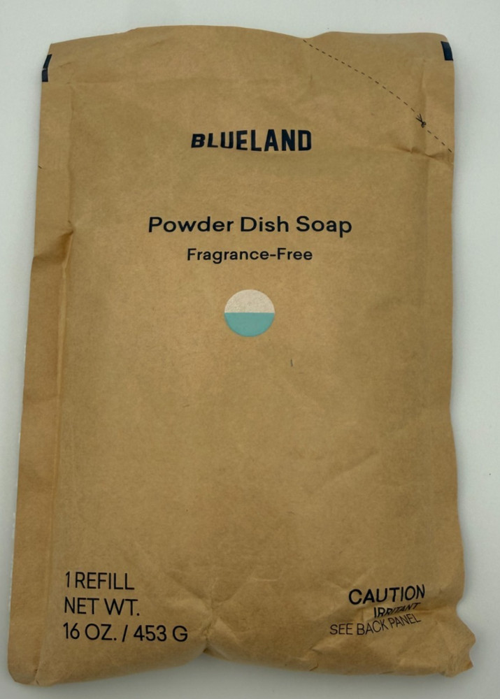 Blueland Powder Dish Soap Refill 16 oz (453g) Fragrance-Free Eco-Friendly New