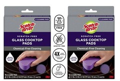 3M Scotch Brite Scratch-Free Glass Cooktop Pads, 2 Boxes (Total 4 Pads)
