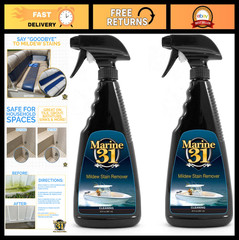 Mildew Stain Remover & Cleaner for Boats, Homes, Patios, Bathrooms – 20oz (2-Pac