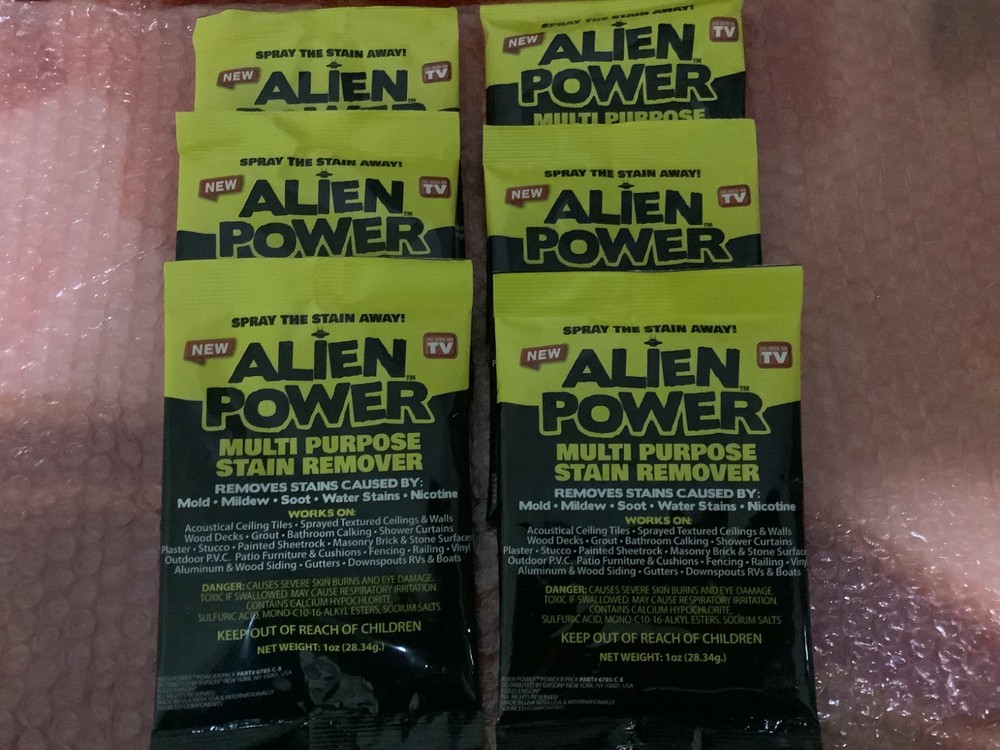 New Alien Power Cleaner 6 Pack Refill Packets Only Refills Makes 144 Fl Oz !