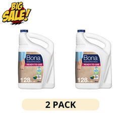 2Pack Bona Hardwood Floor Cleaner Refill Unscented 128fl oz Residue Free Formula