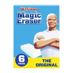 Magic Eraser Original, Cleaning Pads with Durafoam, 6 Ct