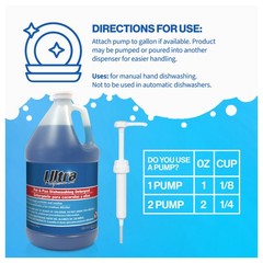Ultra Professional™ 4 Pack 1 Gal Pots/Pans Dishwashing Detergent, Platinum, Blue