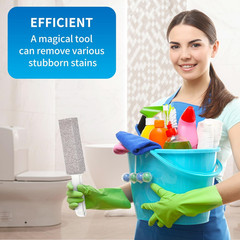 Pumice Stone for Toilet Bowl Cleaning,Pumice Stick with Handle,Cleans Away Limes