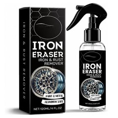 120ml Iron Eraser Rust Remover Spray, Car Wheel Paint Brake Dust Fast Cleaner