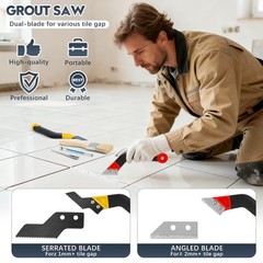 33 Pack Grout Removal Tool Kit, Tile & Caulk Remover Tools with Grout Saws, S…