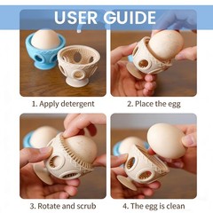 2 PCS Cleaner Brush for Fresh Eggs – Silicone Egg Washer Scrubber,Reusable Mu…