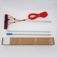 Long Reach Solar Panel Cleaning Brush Kit Outdoor Window Clean Water-Fed Rod Set