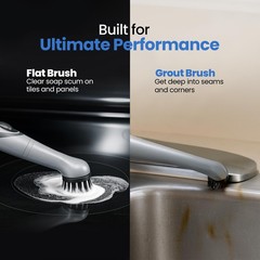 GroutCare 10000 Electric Spin Scrubber – Bathroom Cleaning Brush w/ 2 Replace