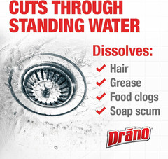 Max Gel Drain Clog Remover & Cleaner, Fast-Acting to Unclog Standing Water & Rem