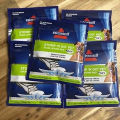 Bissell Stomp ‘n Go Pet Stain Lifting Pads OXY 5 Pack New Pet Pads