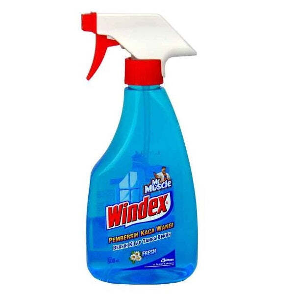 Windex Cleaner Spray Bottle – Fresh (Blue), 500ml