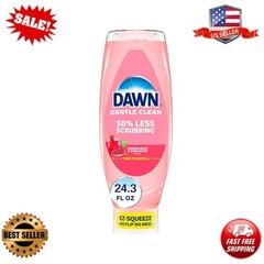 Dawn Gentle Clean EZ-Squeeze Dishwashing Liquid Dish Soap, Pomegranate and Rose