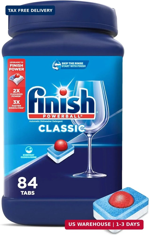 Finish Classic Dishwasher Pods, No Pre-Rinse Dishwasher Detergent Soap For Clean