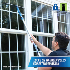 Professional Connect and Clean 18” EZ Change Window and Glass Cleaning Squeegee,