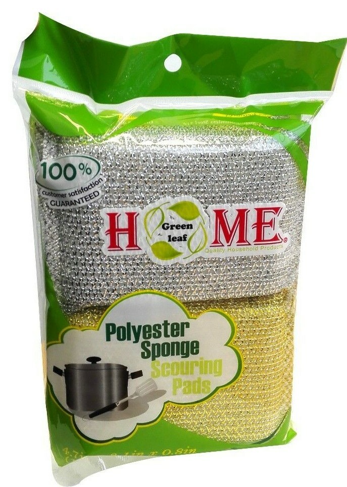 Sponge Scouring Pads For Kitchen,2 Pack, 4 pcs/Pack