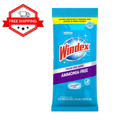 Windex Wipes Glass Cleaning Ammonia Free Pre-Moistened Glass and Surface Wipe…