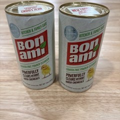 Bon Ami Powder Cleanser Non-Scratch for Kitchen Cookware Bath 2ct 14 oz canister