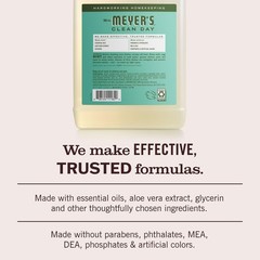 MRS. MEYER’S CLEAN DAY Liquid Dish Soap Refill, Basil, 48 fl. oz