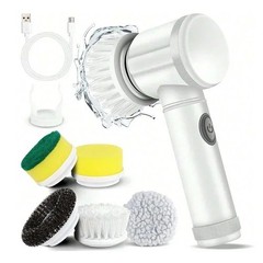 Cordless Spin Scrubber Electric 5-in-1 Brush Rechargeable Cleaner