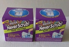 Kaboom Never Scrub No-Clean Toilet Cleaner Cartridge Refills Orange Set of 2 New