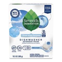 Seventh Generation Free And Clear Dishwasher Detergent Packs 20 Count Enzyme …