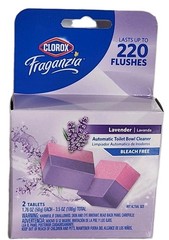 Clorox Fraganzia Lavender Scent Bleach-Free Toilet Bowl Cleaner Tablets (T184)