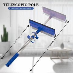 Telescoping Window Squeegee Dual Sponge Rubber Blade 15.727.5 Inch Stainless St