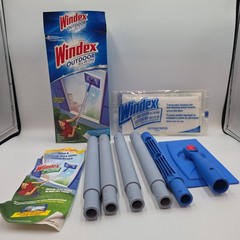 Windex Outdoor All-In-One Glass & Window Cleaning Tool Starter Kit NEW Open Box