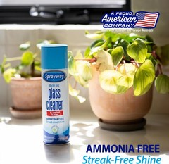 Sprayway Glass Cleaner Foaming Aerosol Spray, 19oz, Pack of 2 | Ammonia-Free, St