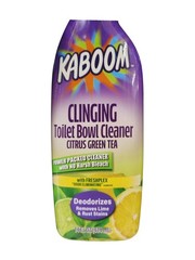 KABOOM Clinging Toilet Bowl Cleaner Green Tea Citrus Deodorizer 14.Oz 3 Bottles