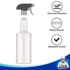 24 oz Empty Plastic Spray Bottles – Heavy Duty Reusable Cleaning Sprayers, 3 Pac