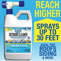 Outdoor Cleaner Spray-On Concentrate 64oz Algae Mold Mildew Stain Remover