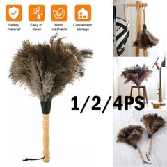 13″ Ostrich Feather Duster Professional Natural Anti-Static wooden Handle US NEW