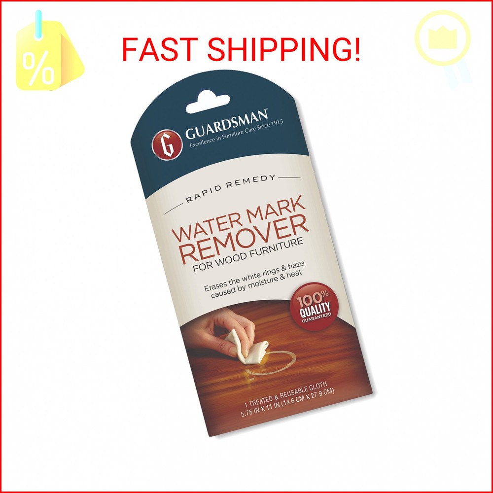 Guardsman Reusable Water Mark Remover Cloth | Wood Cleaner for White Rings & Haz