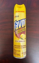 FAVOR Furniture Wood Leather Marble Clean & Polish Brilliant Shine ~Lemon 9.7oz