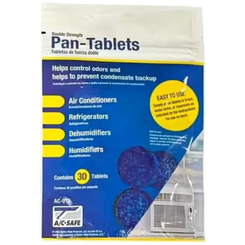AC-Safe 30 Count Pan Tablets – Effortless Cleaning for Drain Pans & Humidifiers