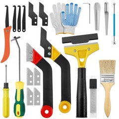 33-Piece Grout Removal Tool Kit – Tile & Caulk Remover, Saws, Scrapers for Clean