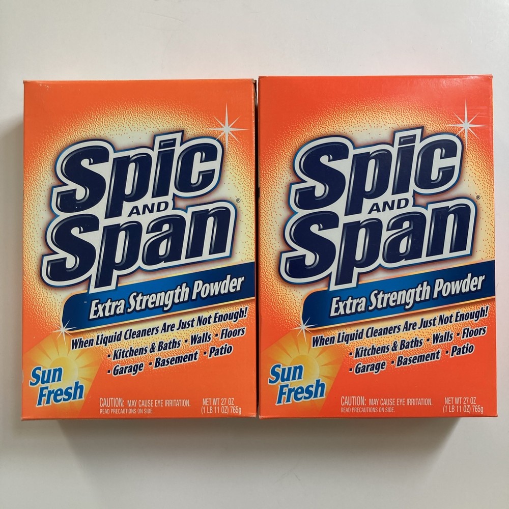 2 Pack – Spic and Span Extra Strength Powder Sun Fresh, 27 oz each