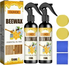 2PCS Natural Beeswax Spray, Beeswax Spray Cleaner, Furniture Polish,The Original