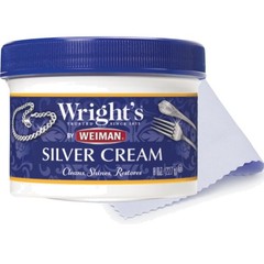 by Silver Cleaner and Polish Cream with Polishing Cloth, Ammonia-Free, Gently…