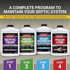 Septic Tank Treatment Enzyme Cleaner Drain Odor Eliminator Sludge Reducer 32 oz