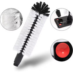 10.43 In. Nylon Cleaning Bottle Brush Glass Cup Washer with Suction Base 3 Head